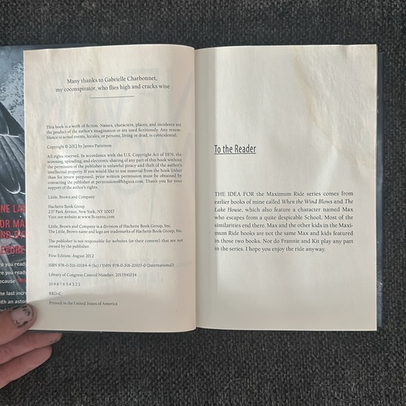 NEW! NEVERMORE Final MAXIMUM RIDE James Patterson - Picture 4 of 4